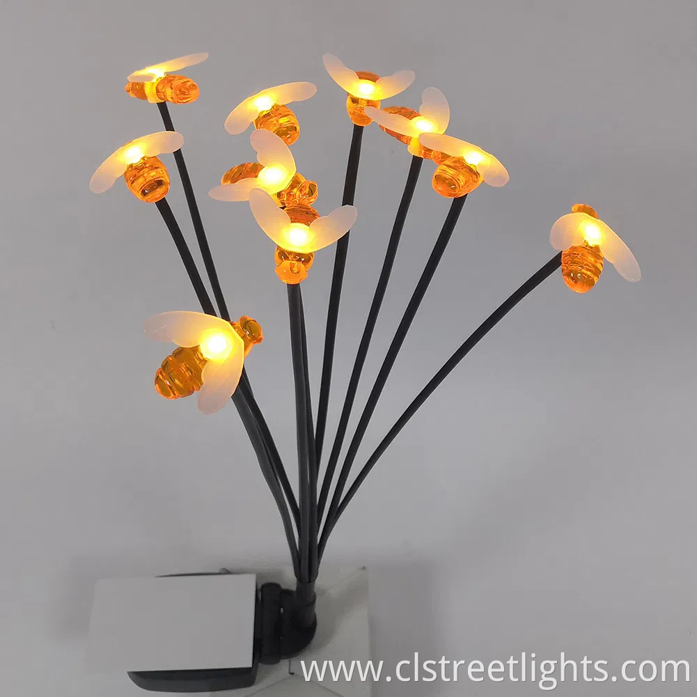 Yichen 10PCS Bee Waterproof Solar LED Garden Lawn Light